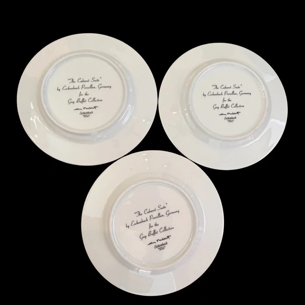 Set of 3 autographed the cabaret suite by eschenbach 8” plate  12 available
